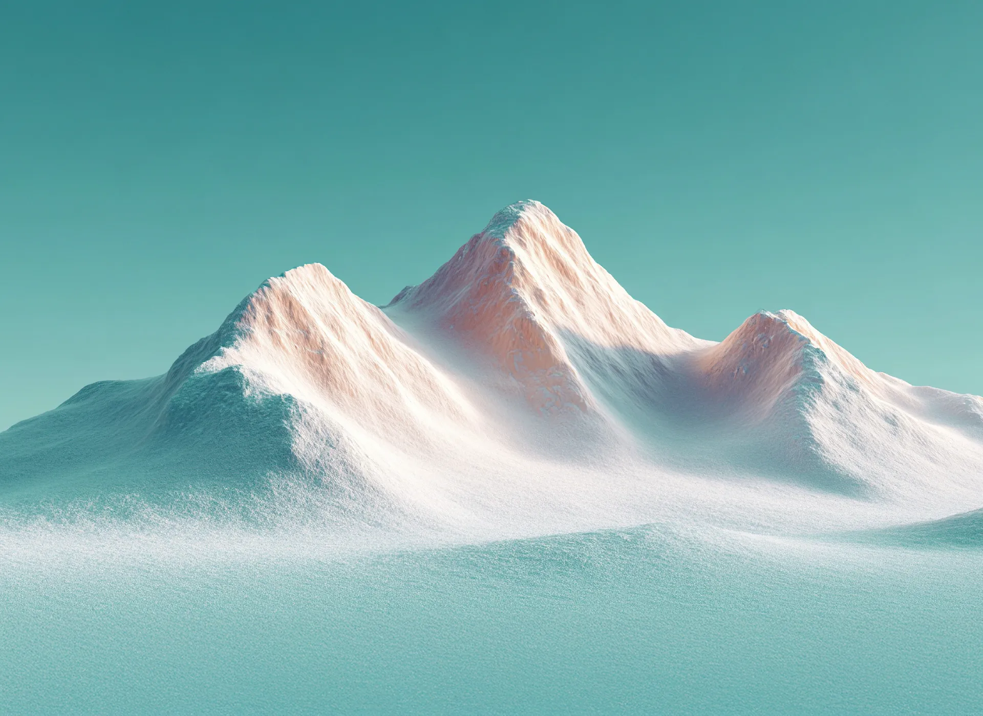 Montagne enneigée sous un ciel turquoise, image de la protection qu'offre la donation entre époux au conjoint survivant